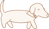 A drawing of a dachshund wearing a collar.