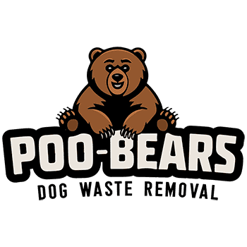 A logo for poo bears dog waste removal