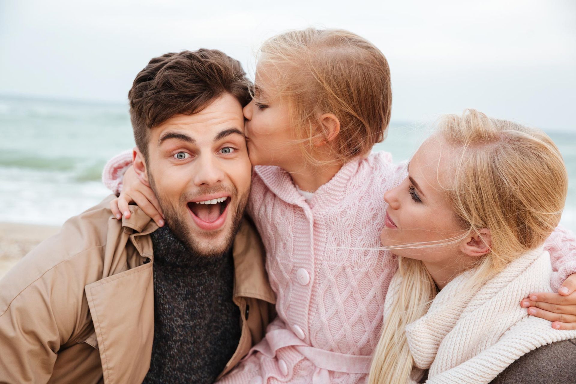 Happy Family at the Beach