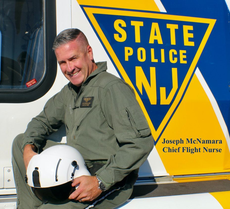 Joseph mcnamara is the chief flight nurse for the state police of new jersey