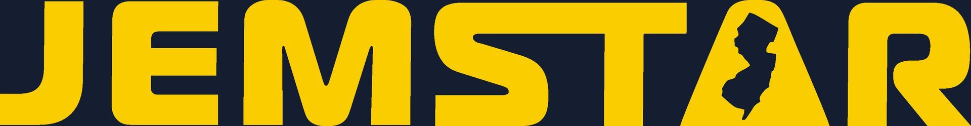 A yellow and blue sign that says jemstar on it