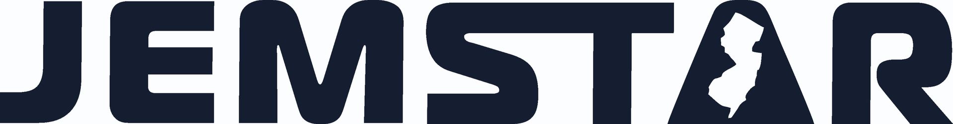 A close up of the word jemstar on a white background