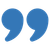 Blue quotation marks.