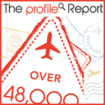 The profile report cover with a red airplane icon and “OVER 48,000” text on a white background