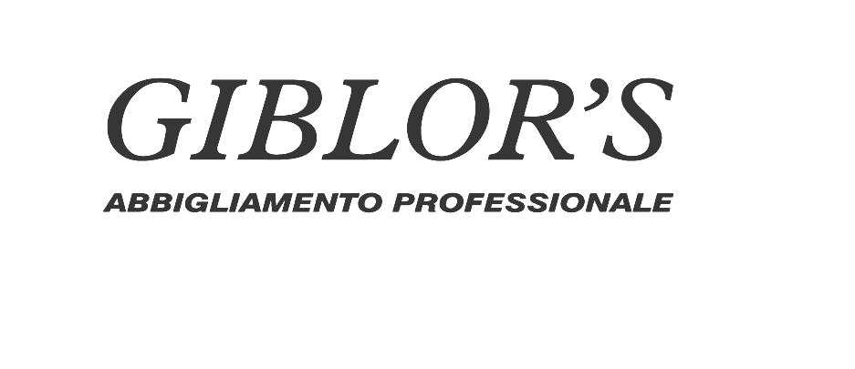 Un logo noir et blanc pour les vêtements professionnels de Giblor