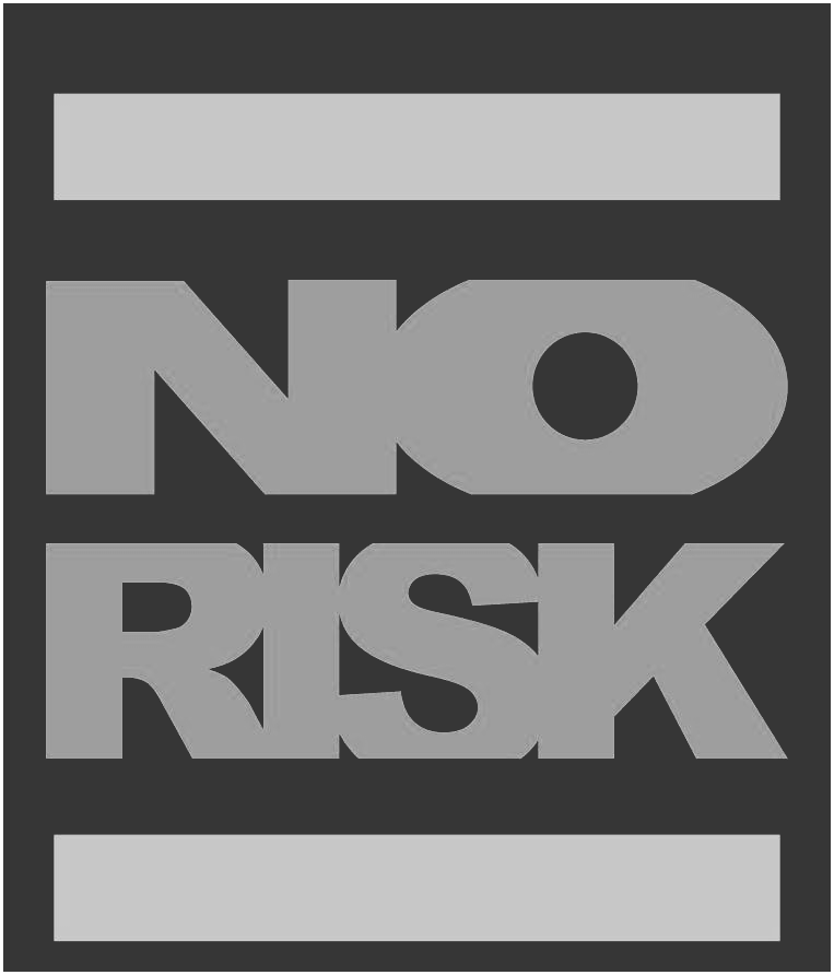 Un panneau noir et blanc qui dit aucun risque