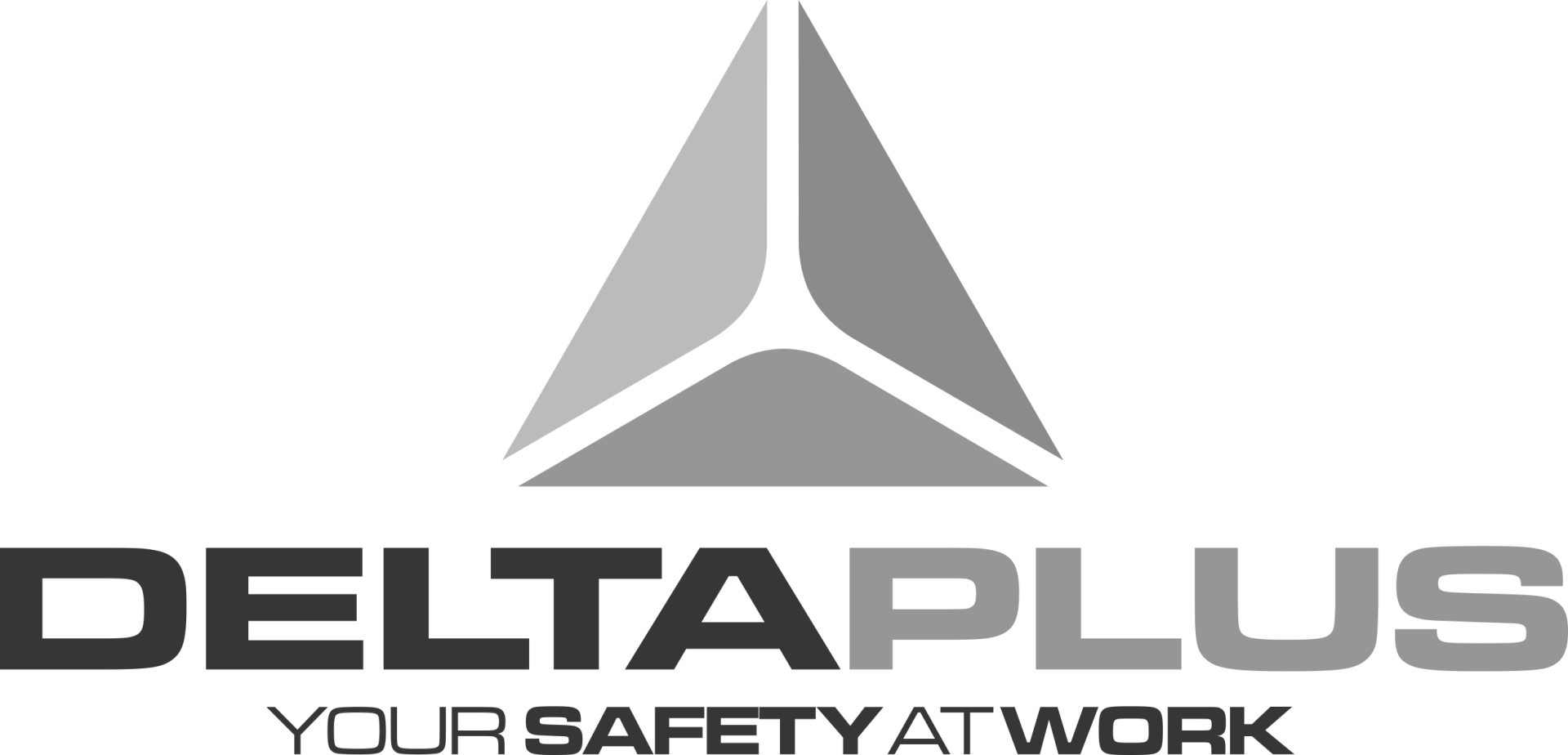 Le logo delta plus est noir et blanc et dit « votre sécurité au travail ».