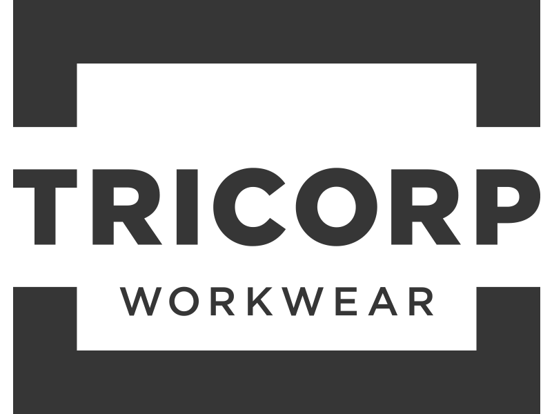 Le logo des vêtements de travail tricorp est noir et blanc.