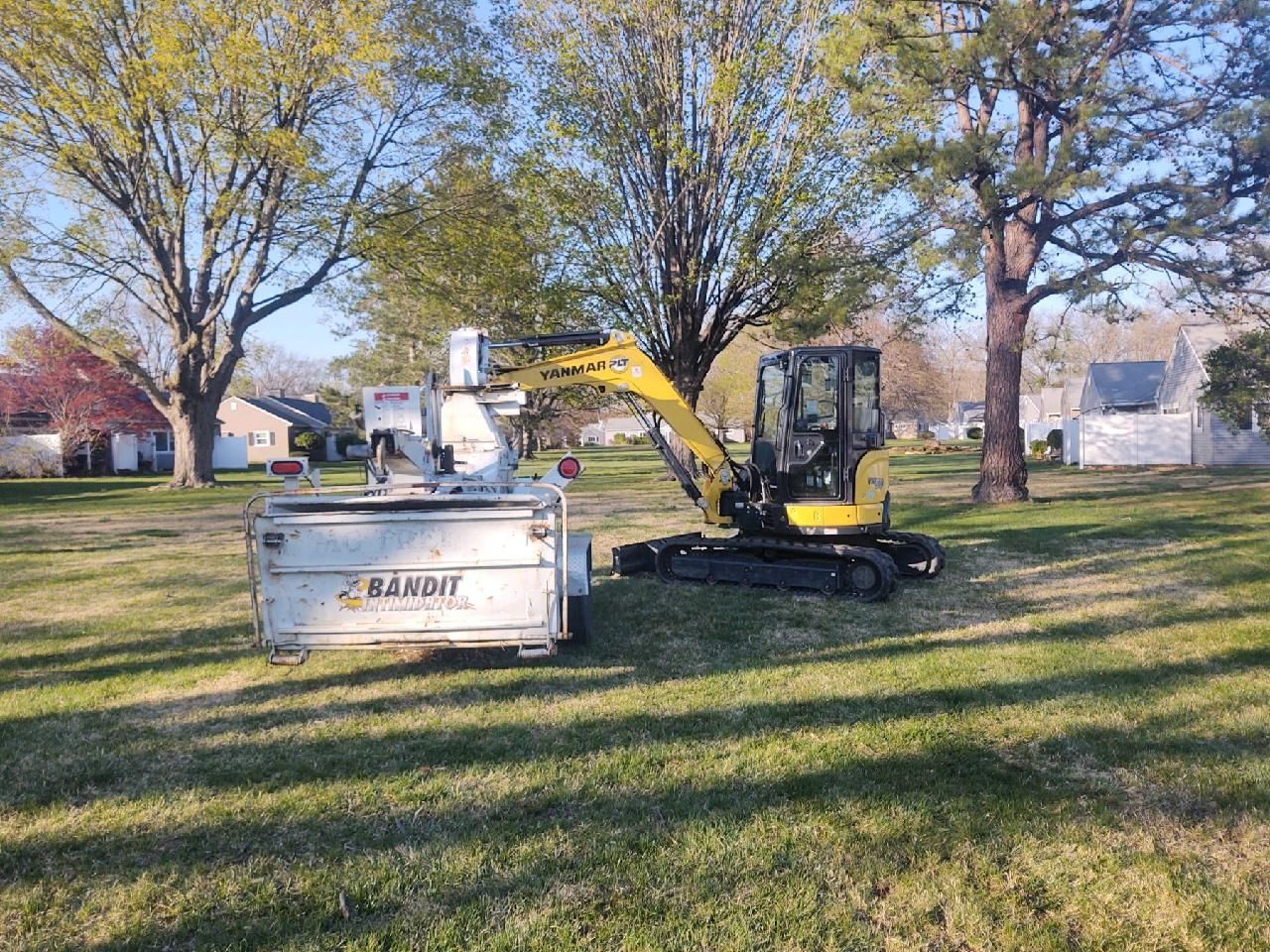 Closer Look Of Excavator — Pittsfield, MA — Northern Oak Tree & Home Services