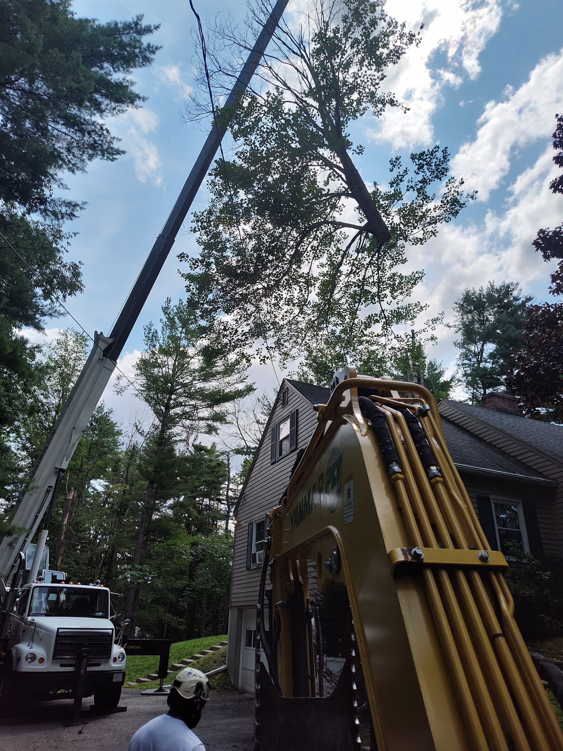 Crane Truck For Tree Removal — Pittsfield, MA — Northern Oak Tree & Home Services