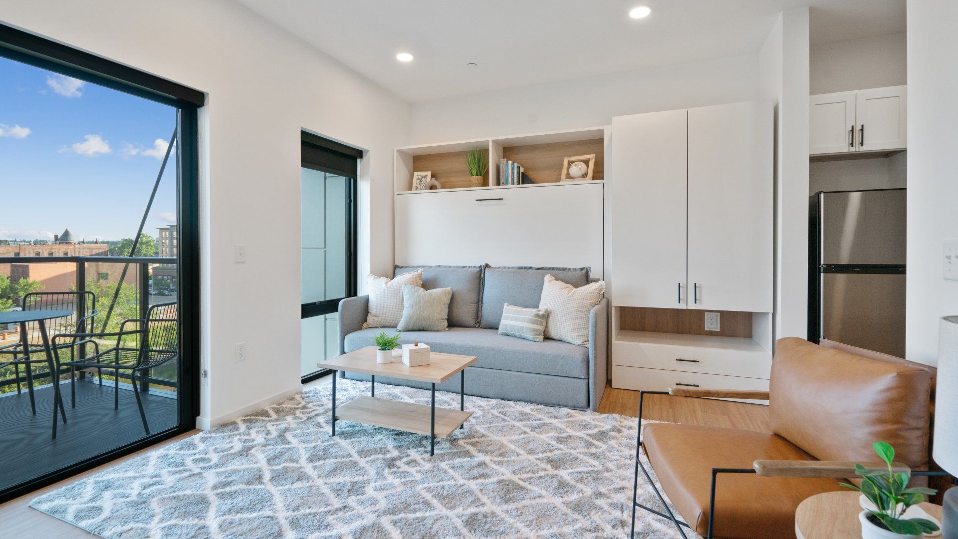 Andante living room with cabinets