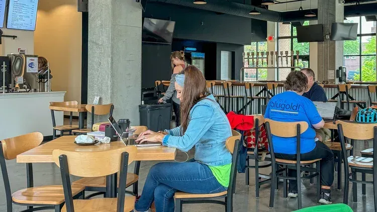 Phoenix Coffee Shop interior with customers