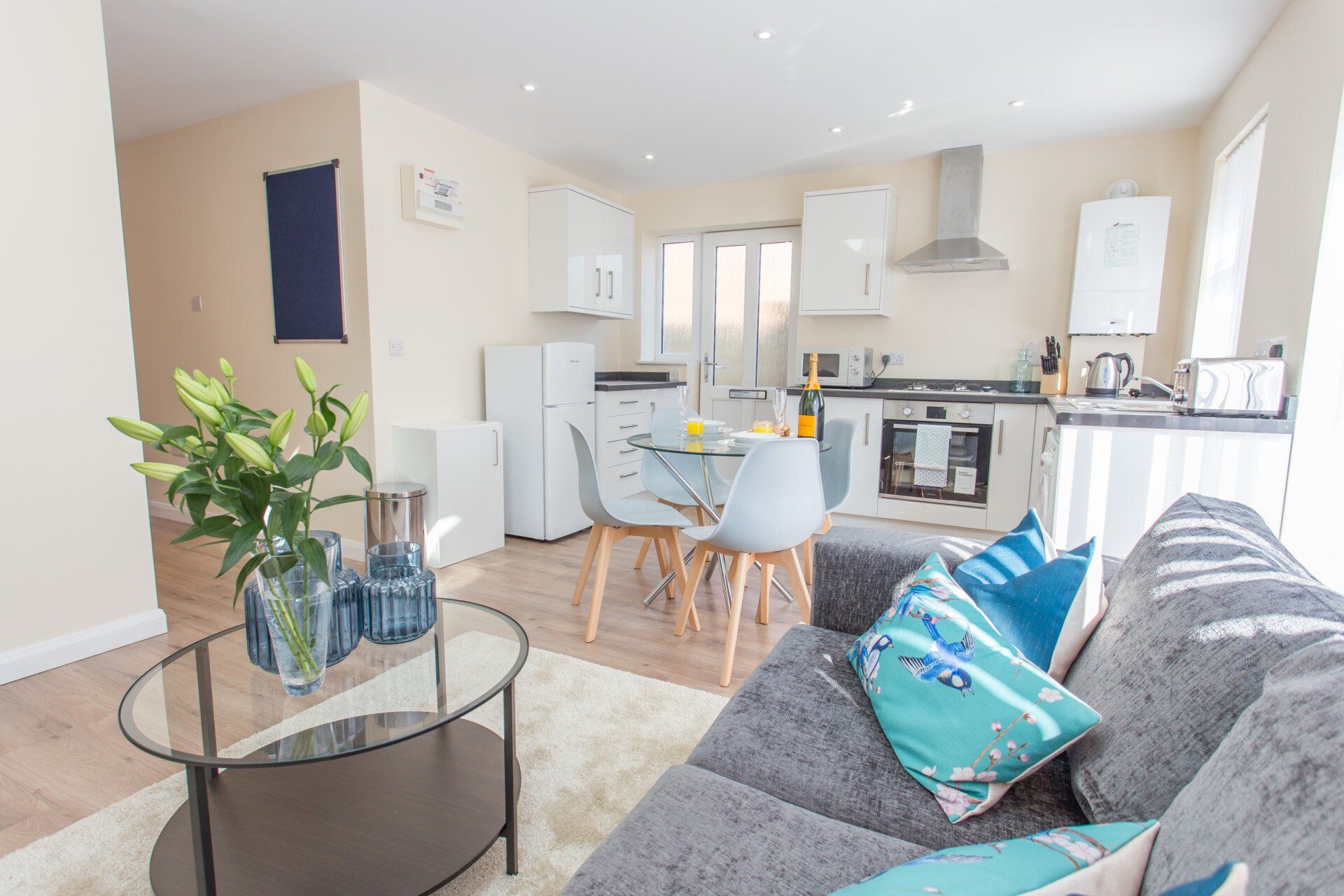 Open plan kitchen living area