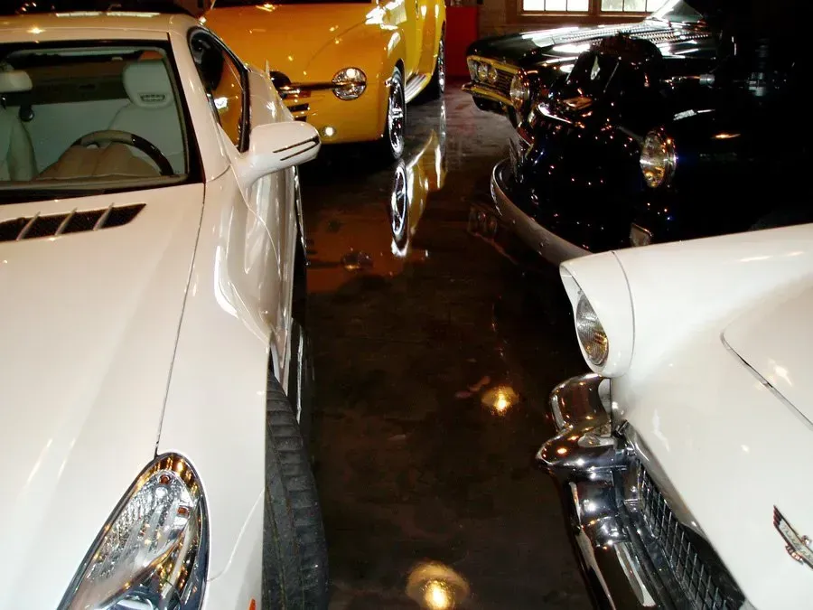 Different cars in garage