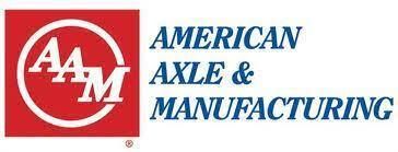 American Axle & Manufacturing logo in red, white, and blue with AAM emblem