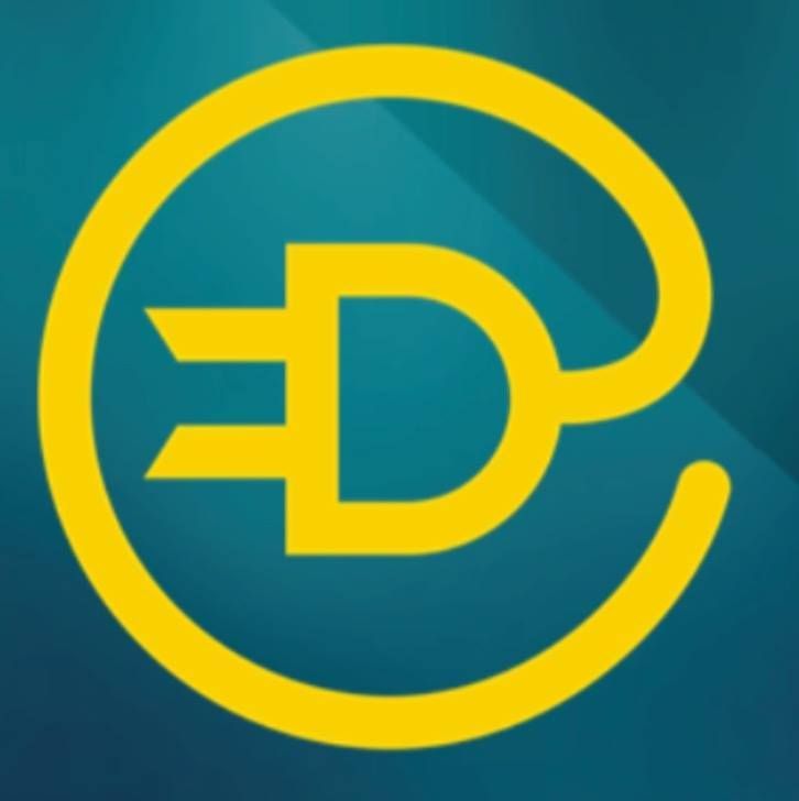 A basement utility room featuring a grey water heater and a large HVAC unit with ductwork connected to the ceiling.