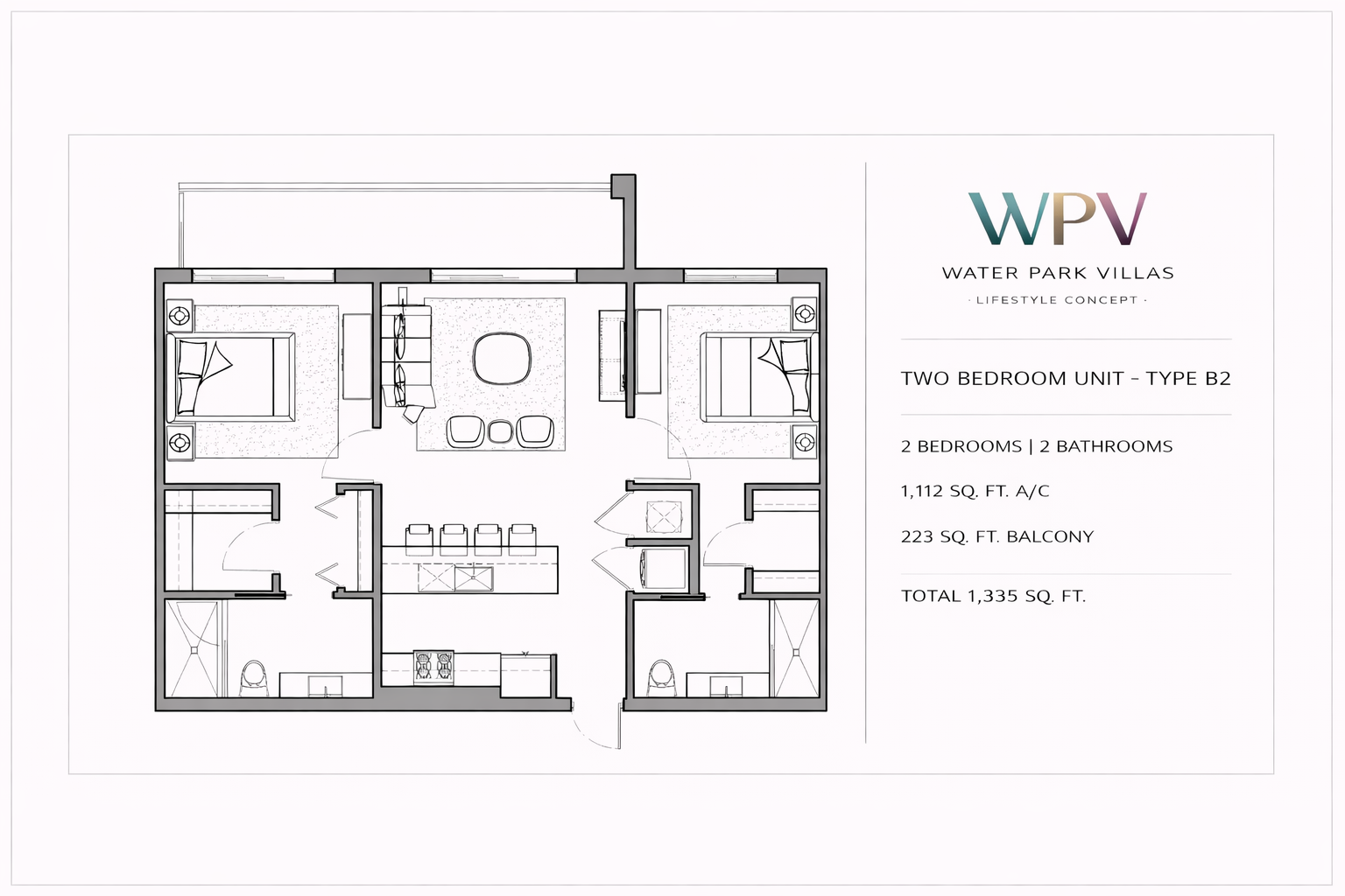 two bedroom floor plan
