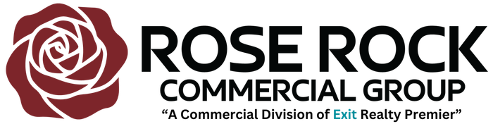 Rose Rock Commercial Group logo with EXIT Realty branding