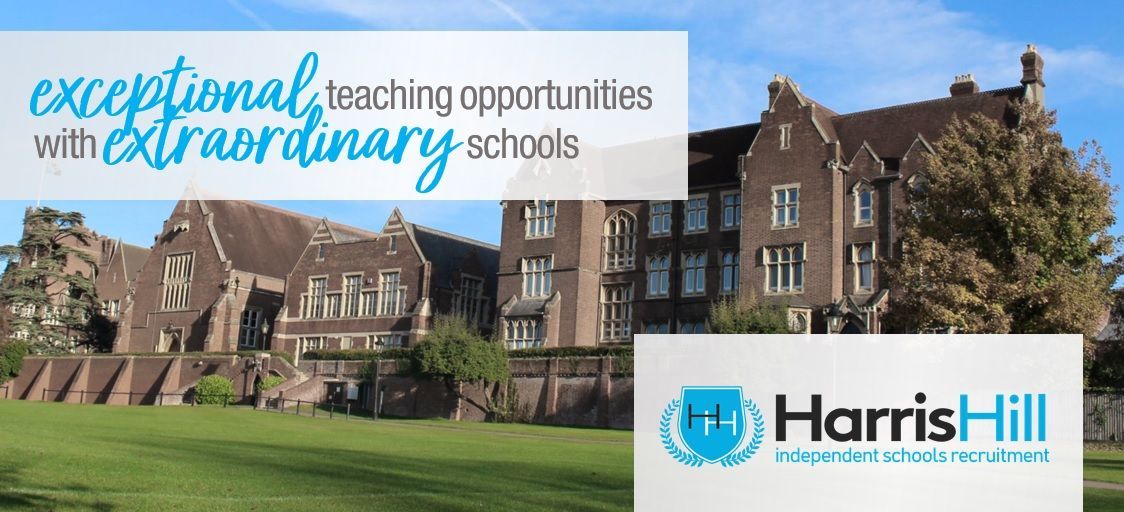 Advert for Harris Hill Independent School, with school building and text: 