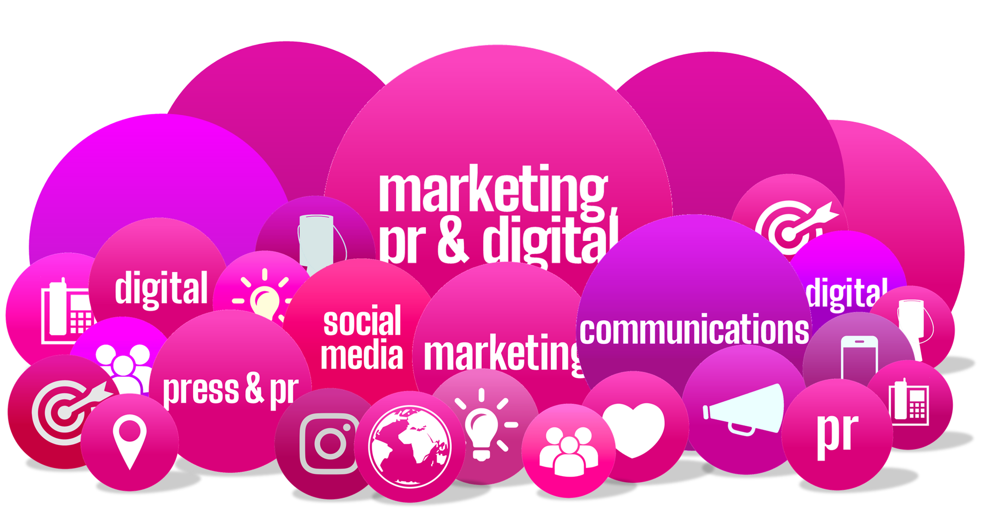 Pink and purple graphic with the words 