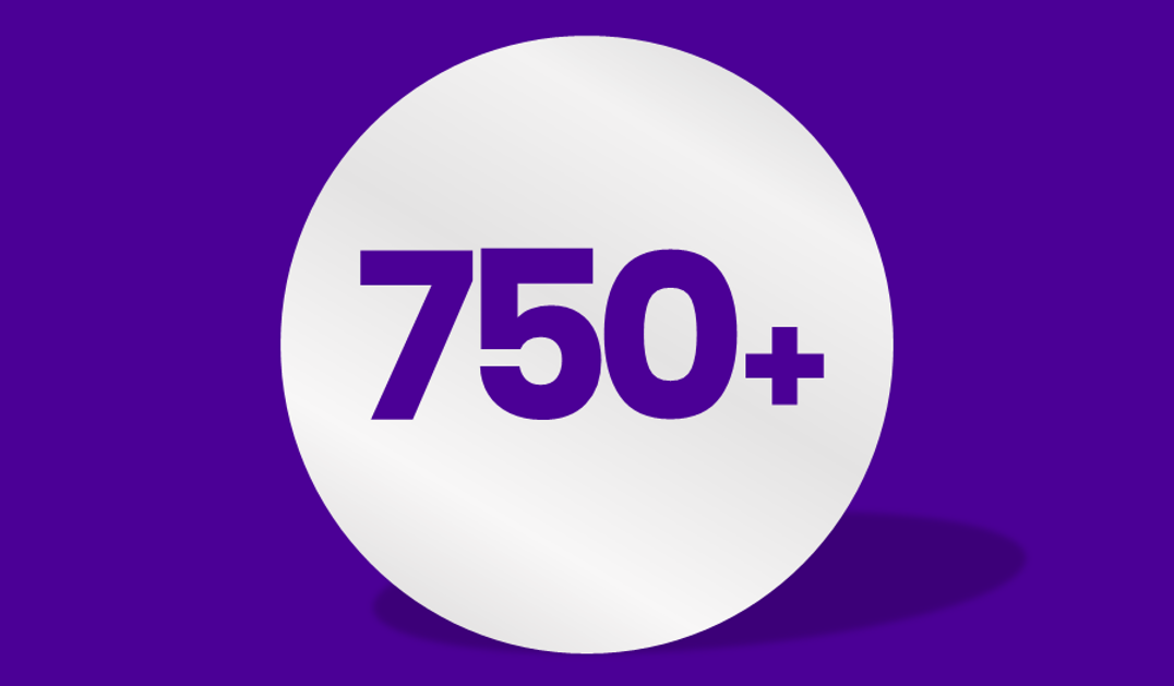 White circle with purple 