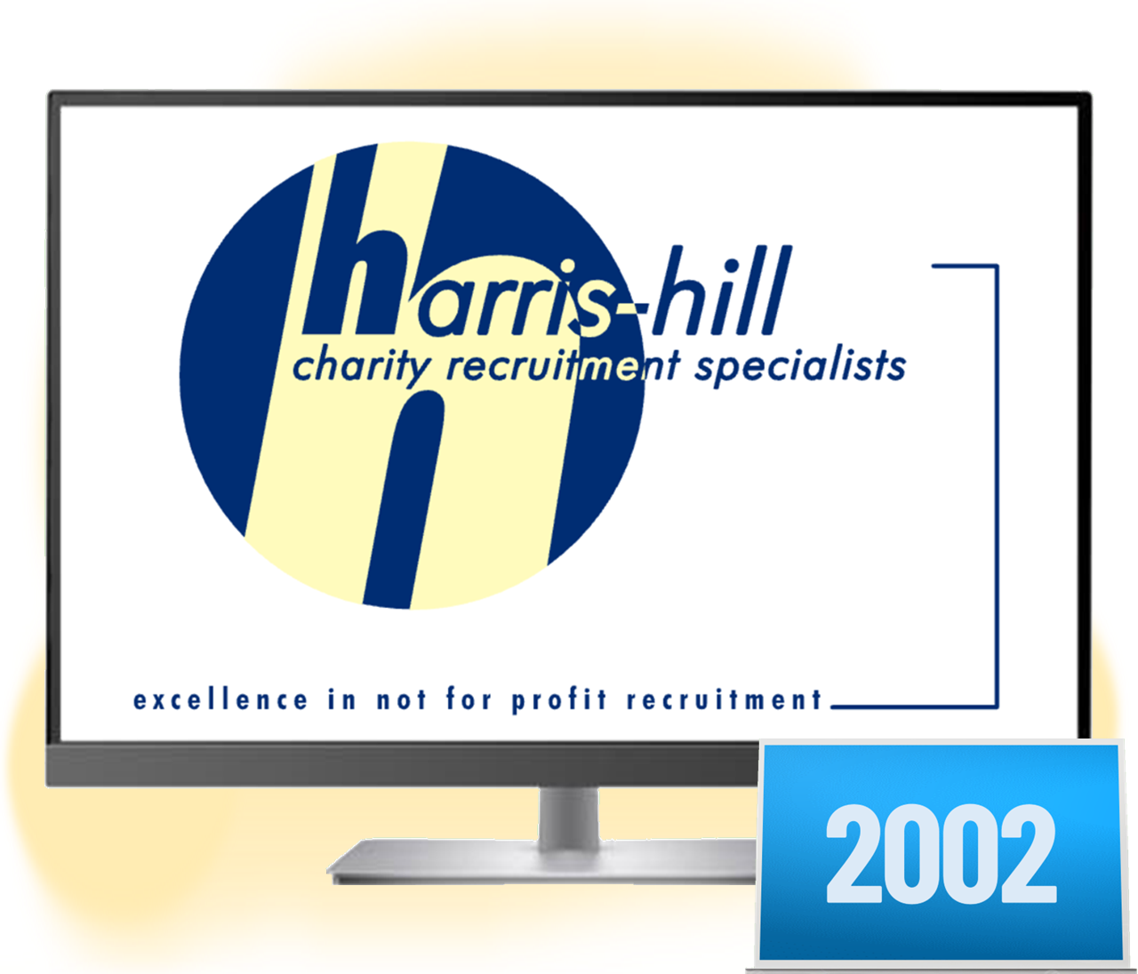 Harris-Hill logo on a computer screen, 