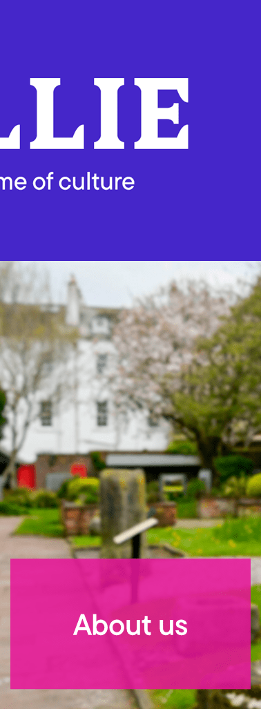 Purple background with white text 