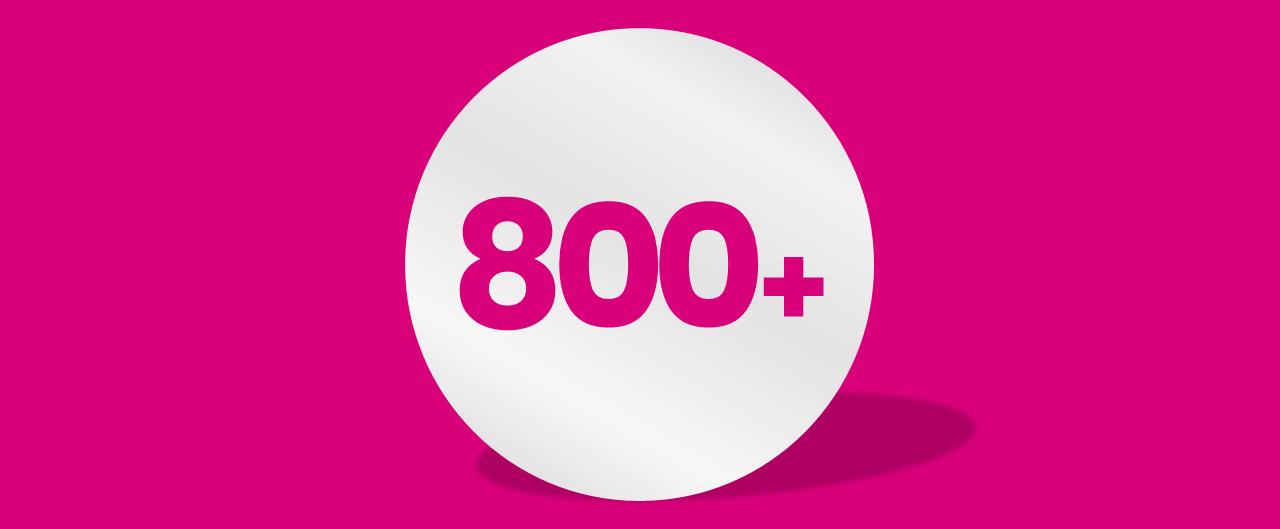 White circle with pink 