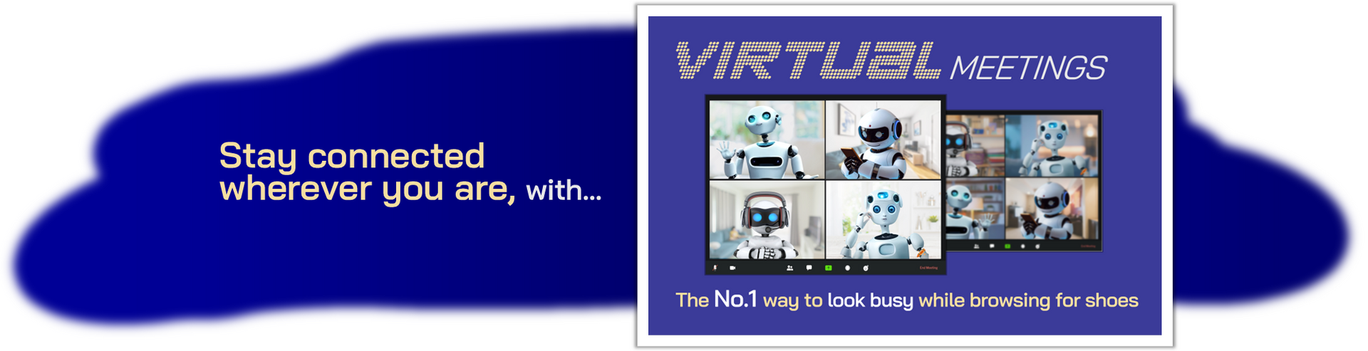 Blue background with text 