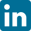 LinkedIn logo, white 