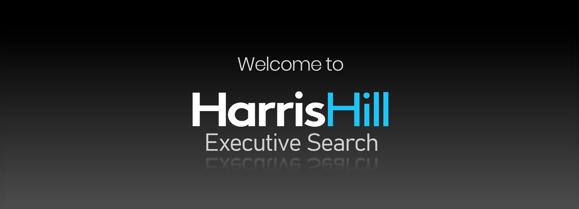 Logo of Harris Hill Executive Search on a dark background. 