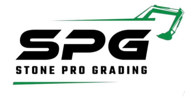 A logo for a company called Stone Pro Grading, LLC