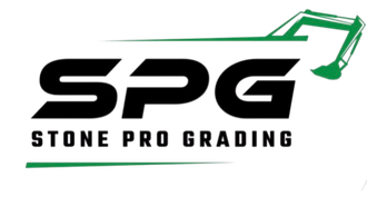 A logo for a company called Stone Pro Grading, LLC