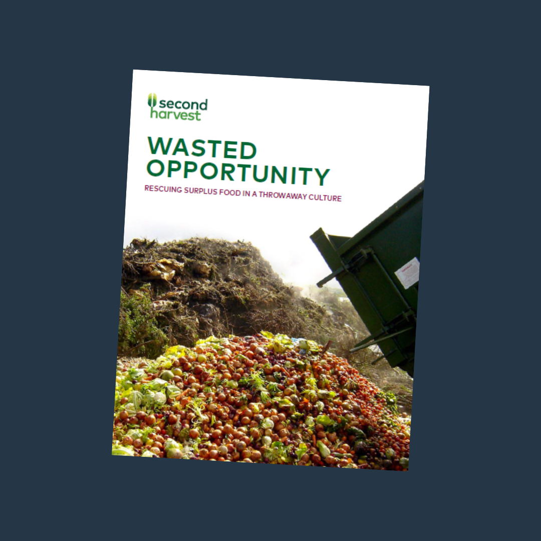 A book titled wasted opportunity by second harvest