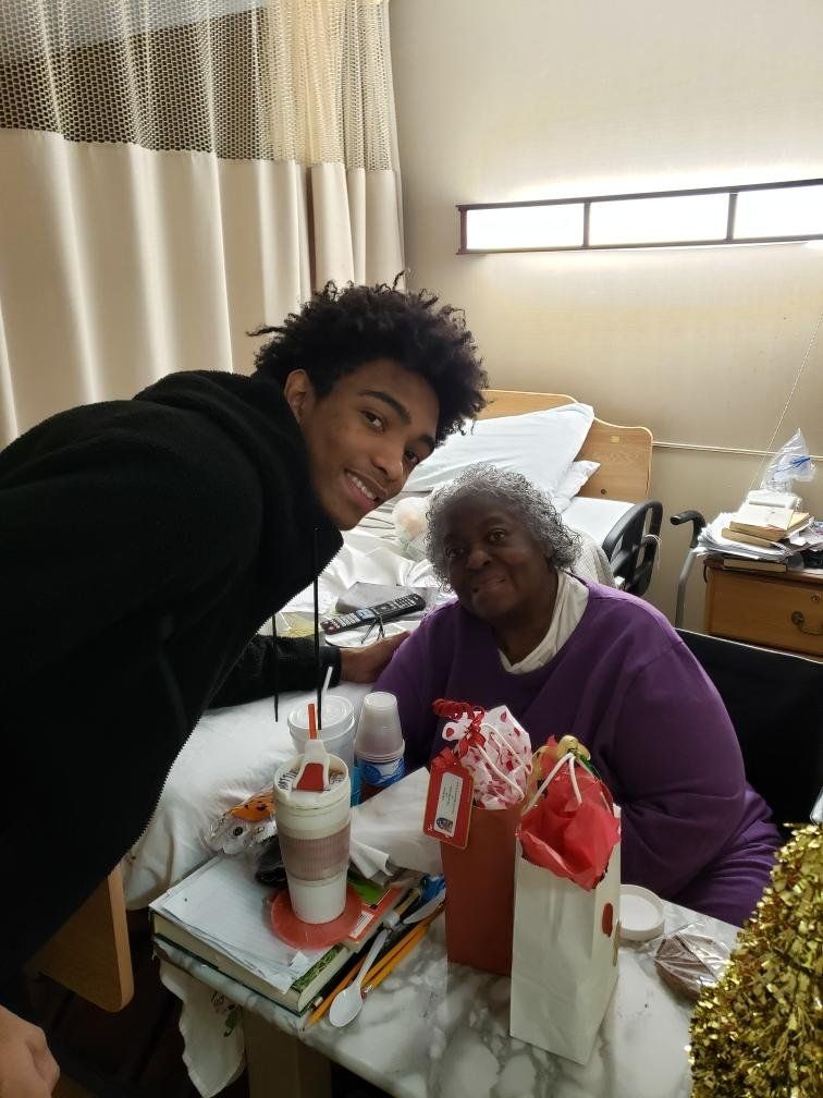 Student Athlete With a Happy Elder