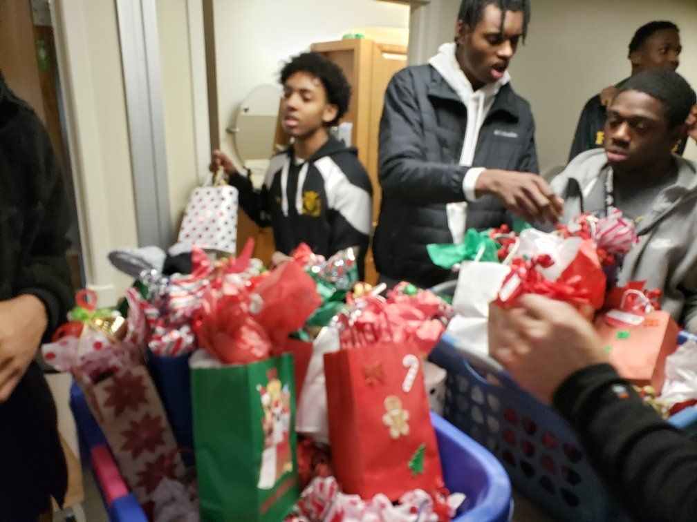 Student Athlete With Gifts for Elders