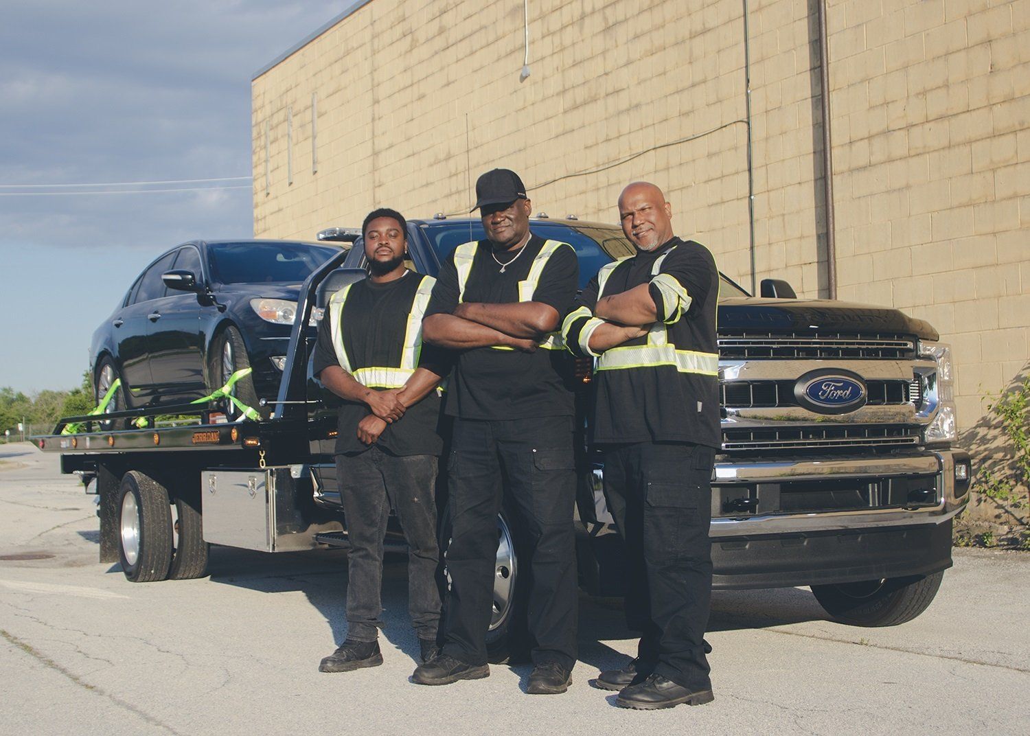 Tow truck drivers posing — Olympia Fields, IL — Burskgroup Enterprise LLC