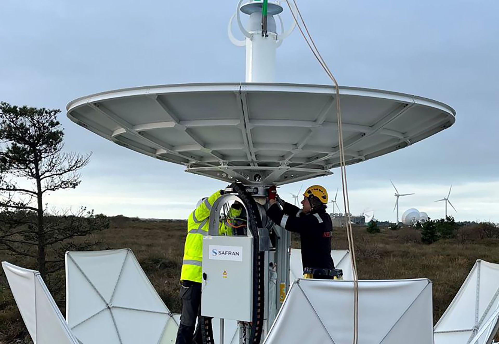 Photo of DSTL Raydome installation at Goonhilly HQ in Cornwall