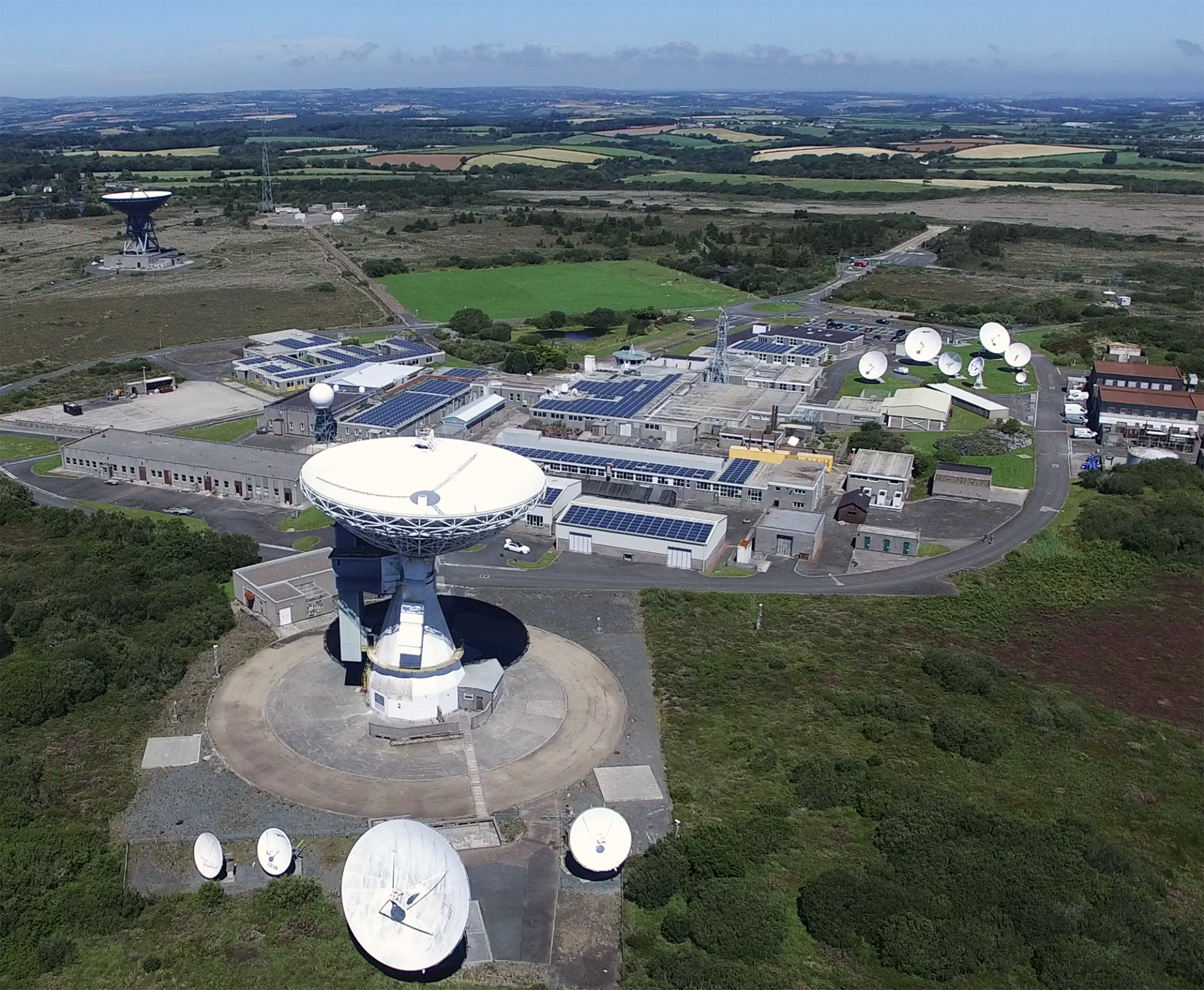 Aerial view of Goonhilly