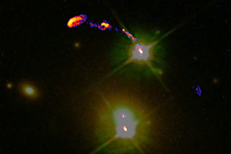 Radio Astronomy image of distant galaxy