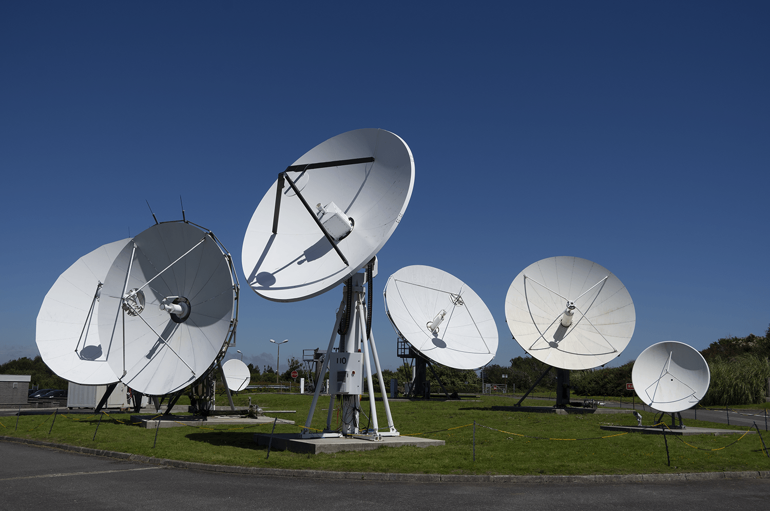 View across Antenna Farm of dishes