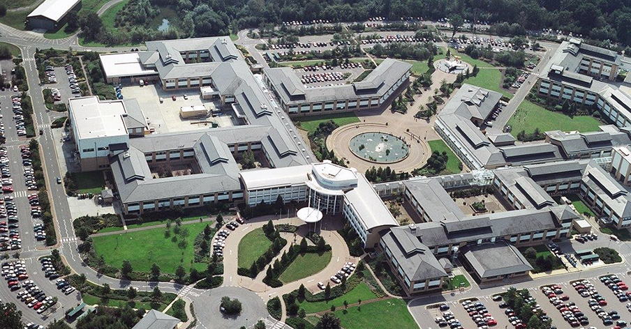 Aerial view of Farnborough Business Park