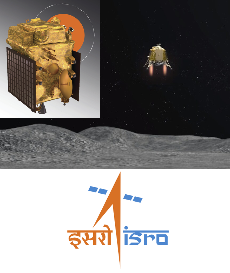 Chandrayaan1 and Aditya-L1 and ISRO Logo