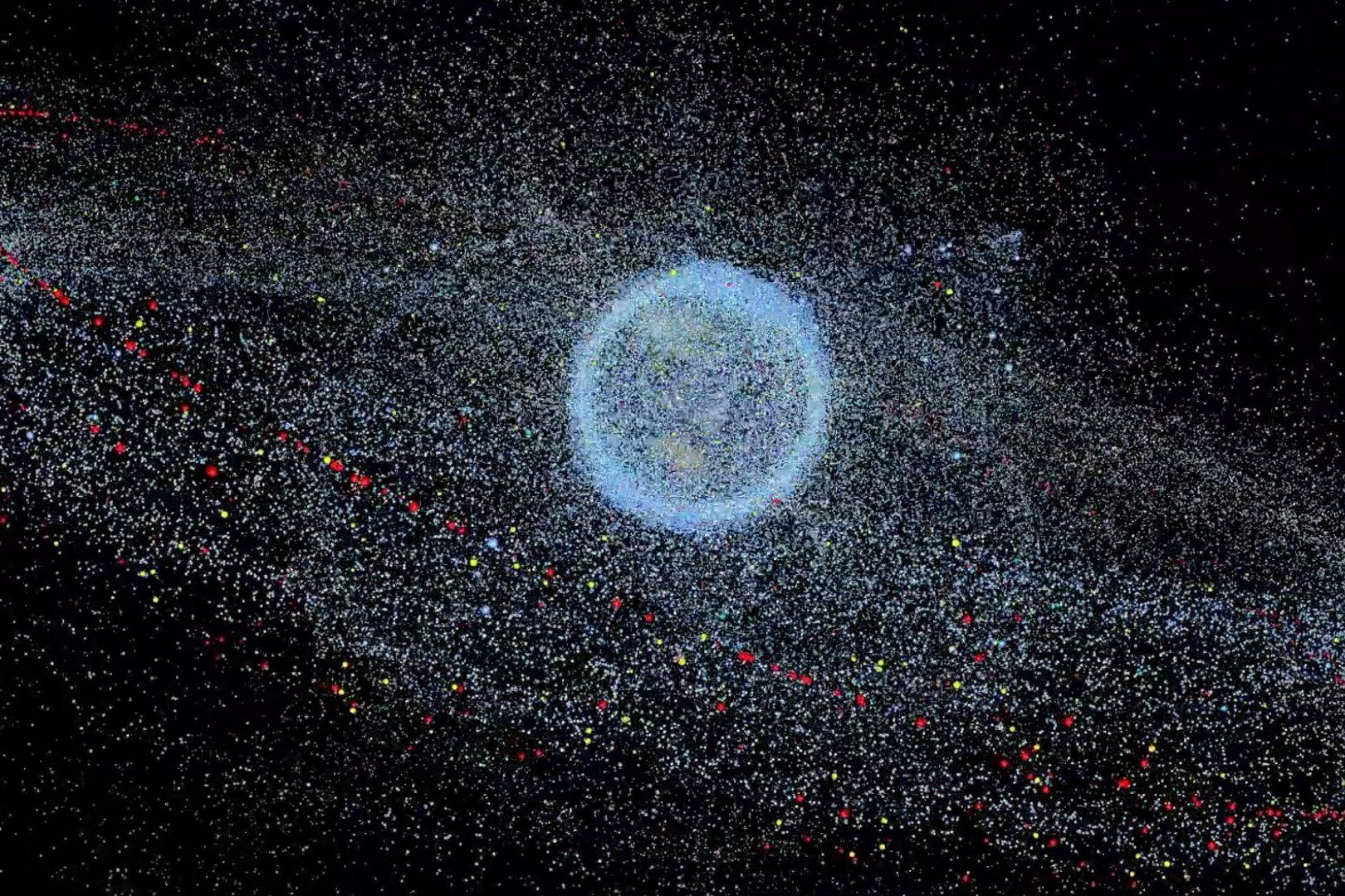 Space debris artist impression