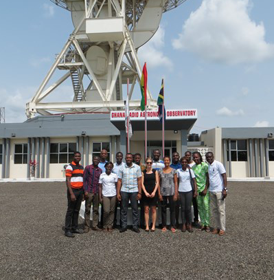 DARA students pose with Kat Hickey of Goonhilly