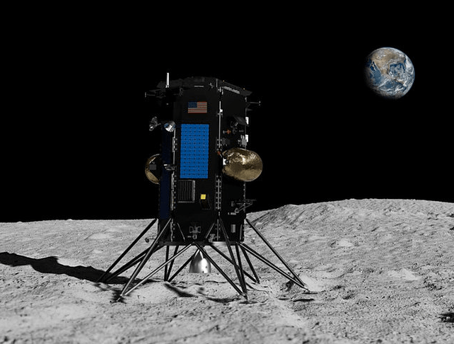 CGI of Intuitive Machines to the Lunar Surface