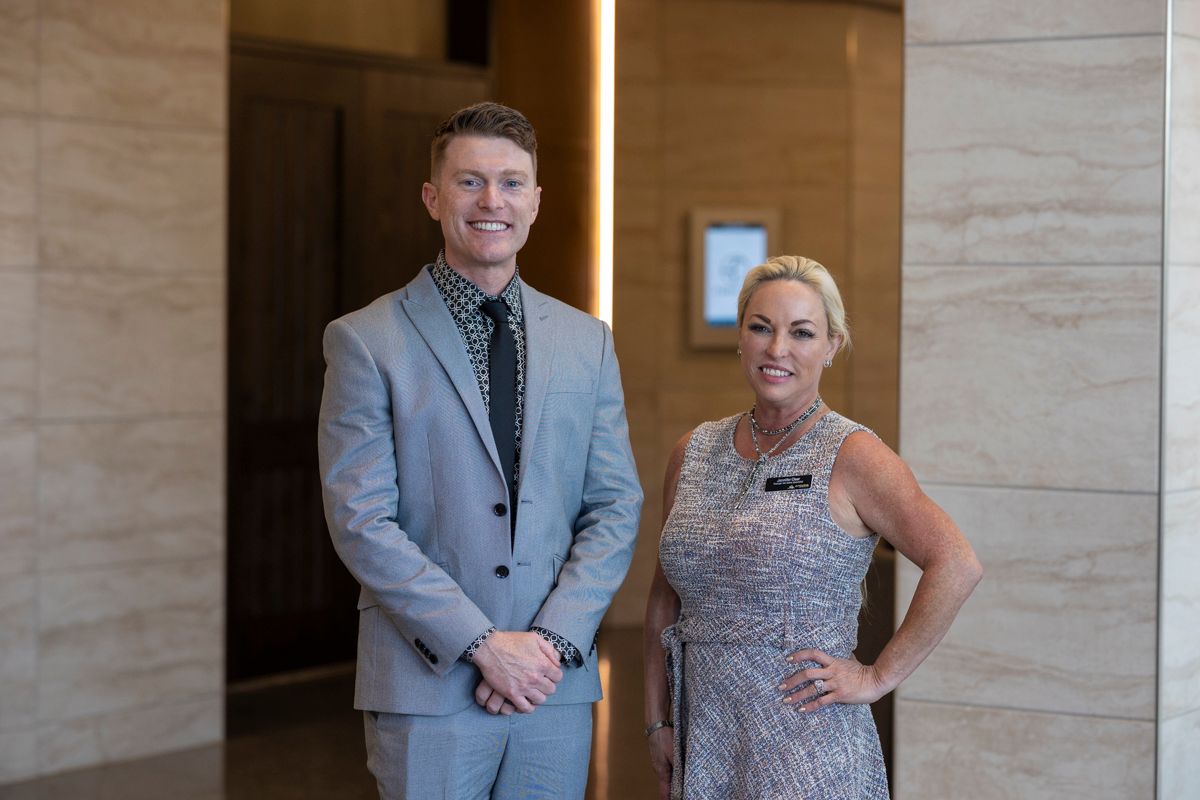 Dr Tarantino with silver sponsor Arcutis