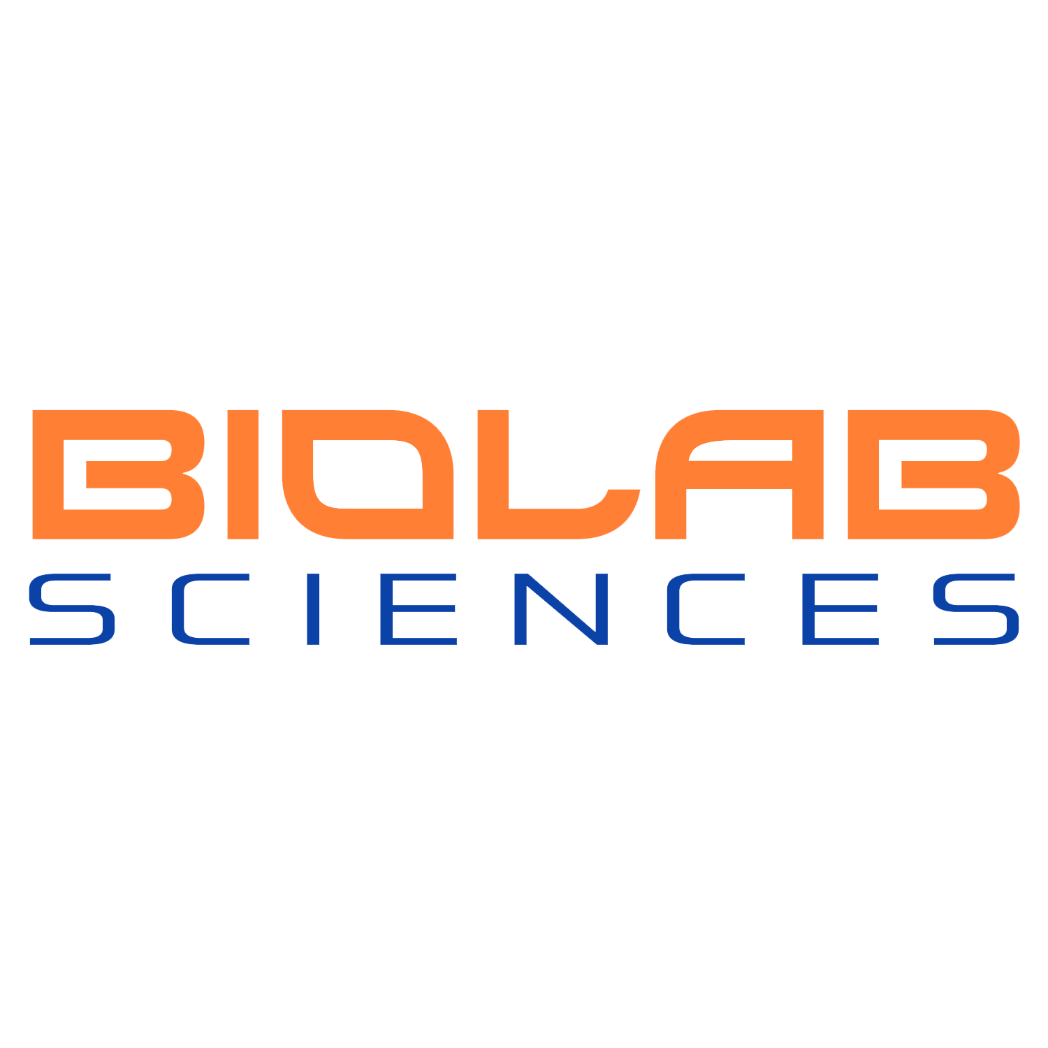 The logo for biolab sciences is orange and blue