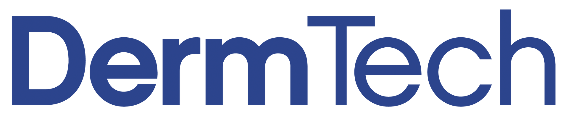 The word dermatech is written in blue on a white background.