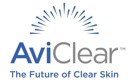 The logo for aviclear is the future of clear skin.